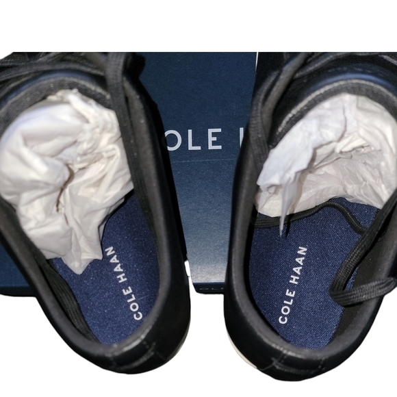 Cole Haan men's Grand Crosscourt Ii Sneaker. Size 12 Black w White Sole. NIB! - Picture 4 of 7